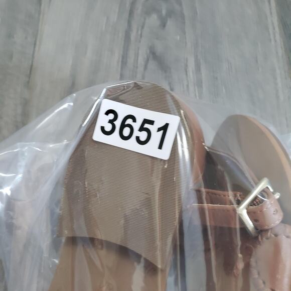 Jack Rogers Sandals Womens Size 10 Brown Tan Lauren Ankle Strap Flat Medallion - Picture 7 of 7